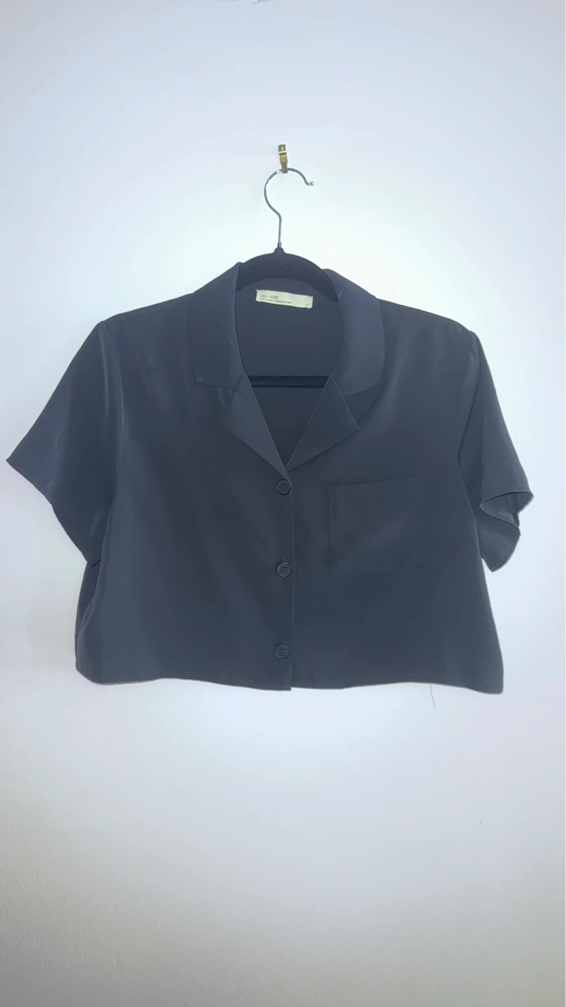 Oak & Fort Crop Blazer Top