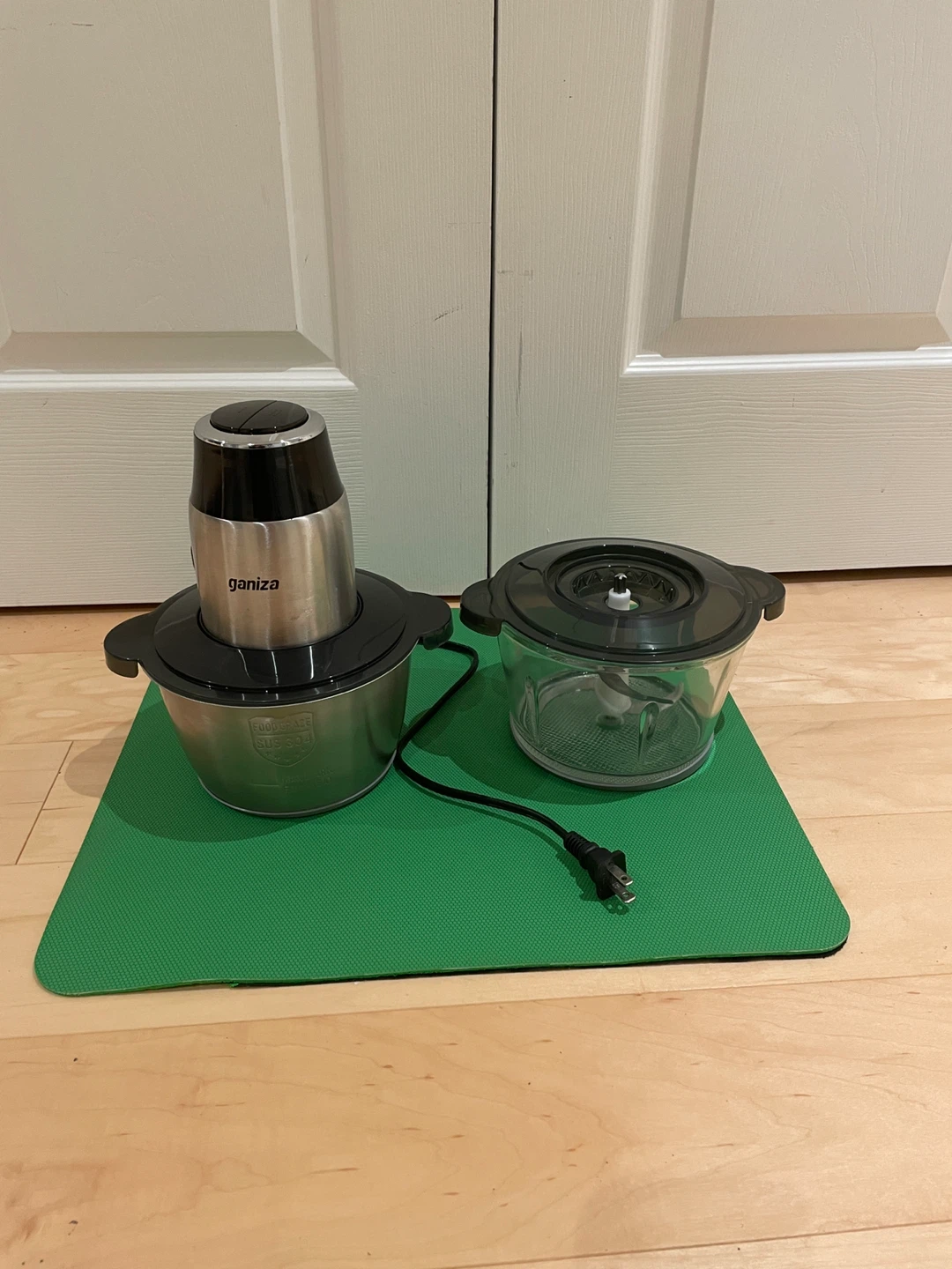 Ganiza Food Chopper with Glass & Stainless Steel Bowls