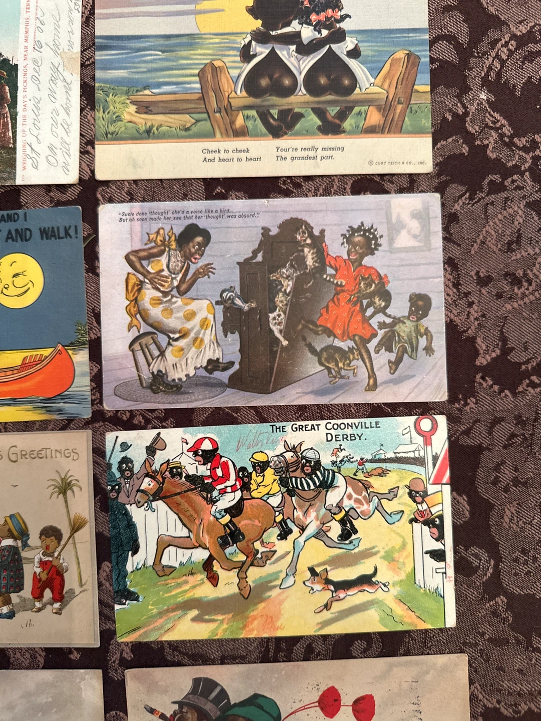 Collection of  12 Vintage black Americana Postcards - photo 3