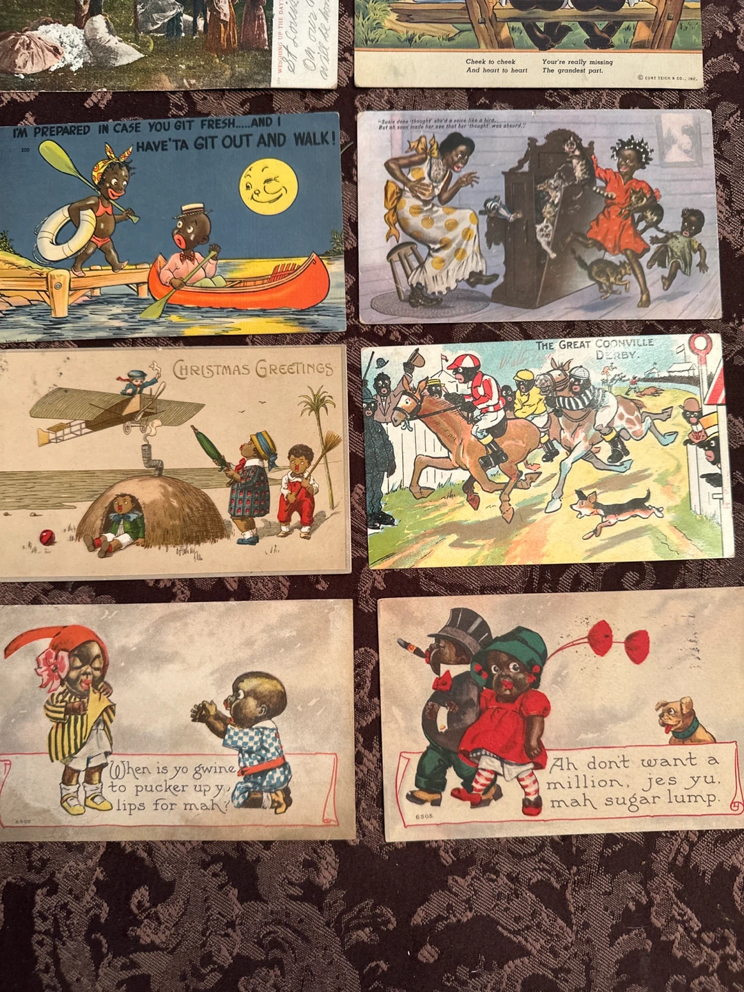 Collection of  12 Vintage black Americana Postcards - photo 5