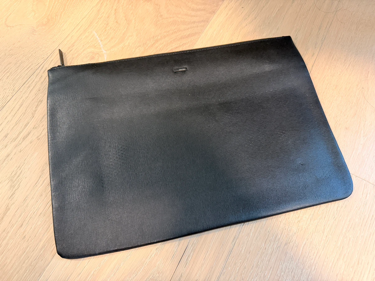 Calvin Klein Black Slim Clutch Pouch