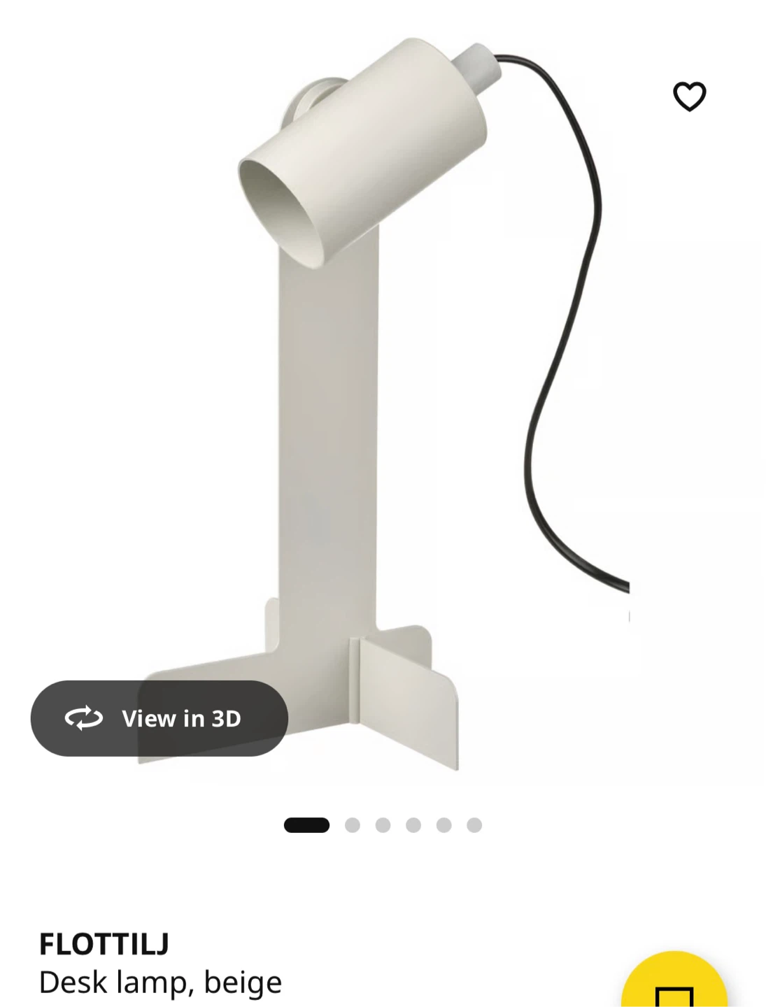 IKEA FLOTTILJ Desk Lamp, Beige - photo 2