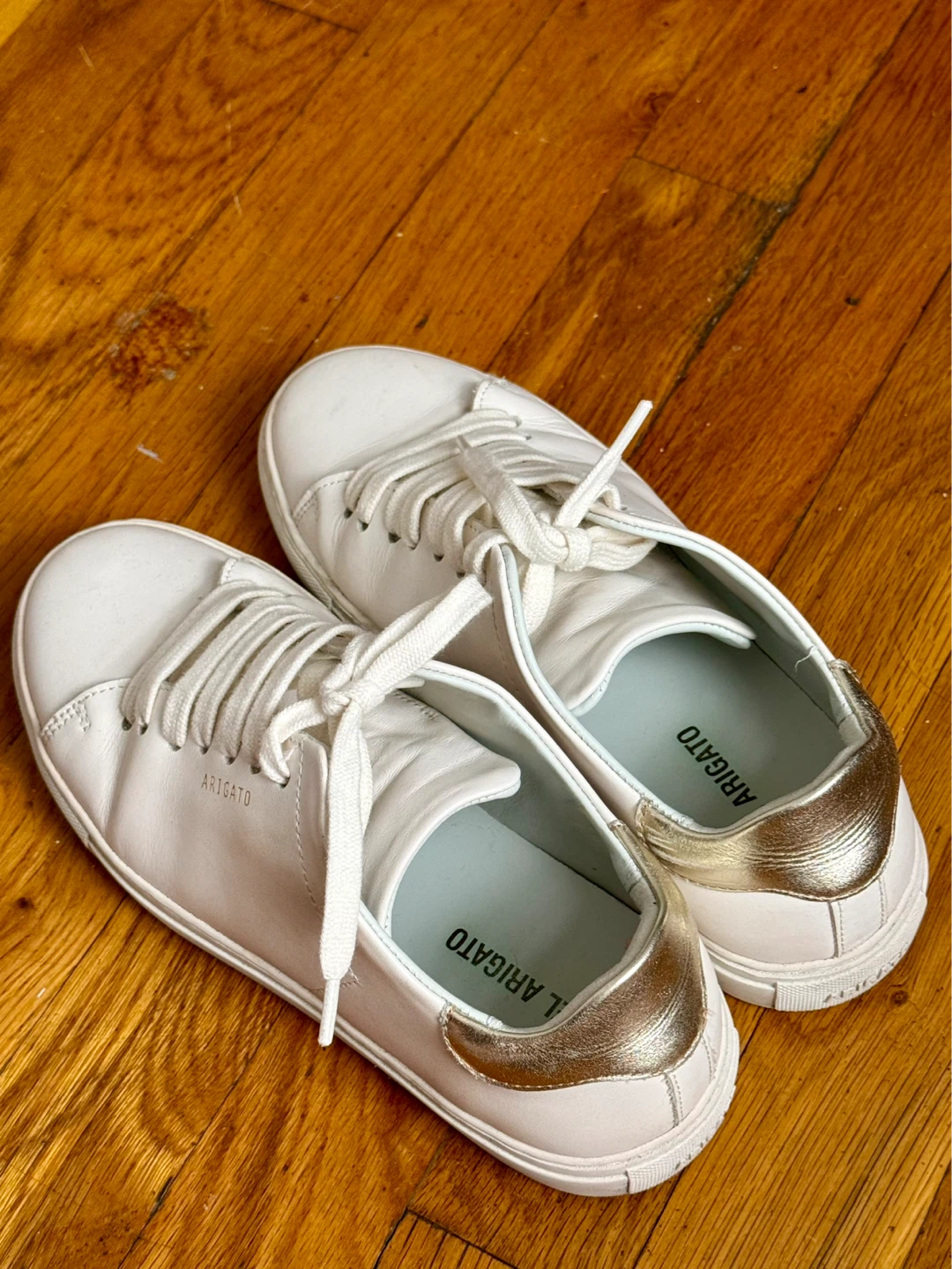 White Axel Arigato Sneakers with Gold Detail - photo 2