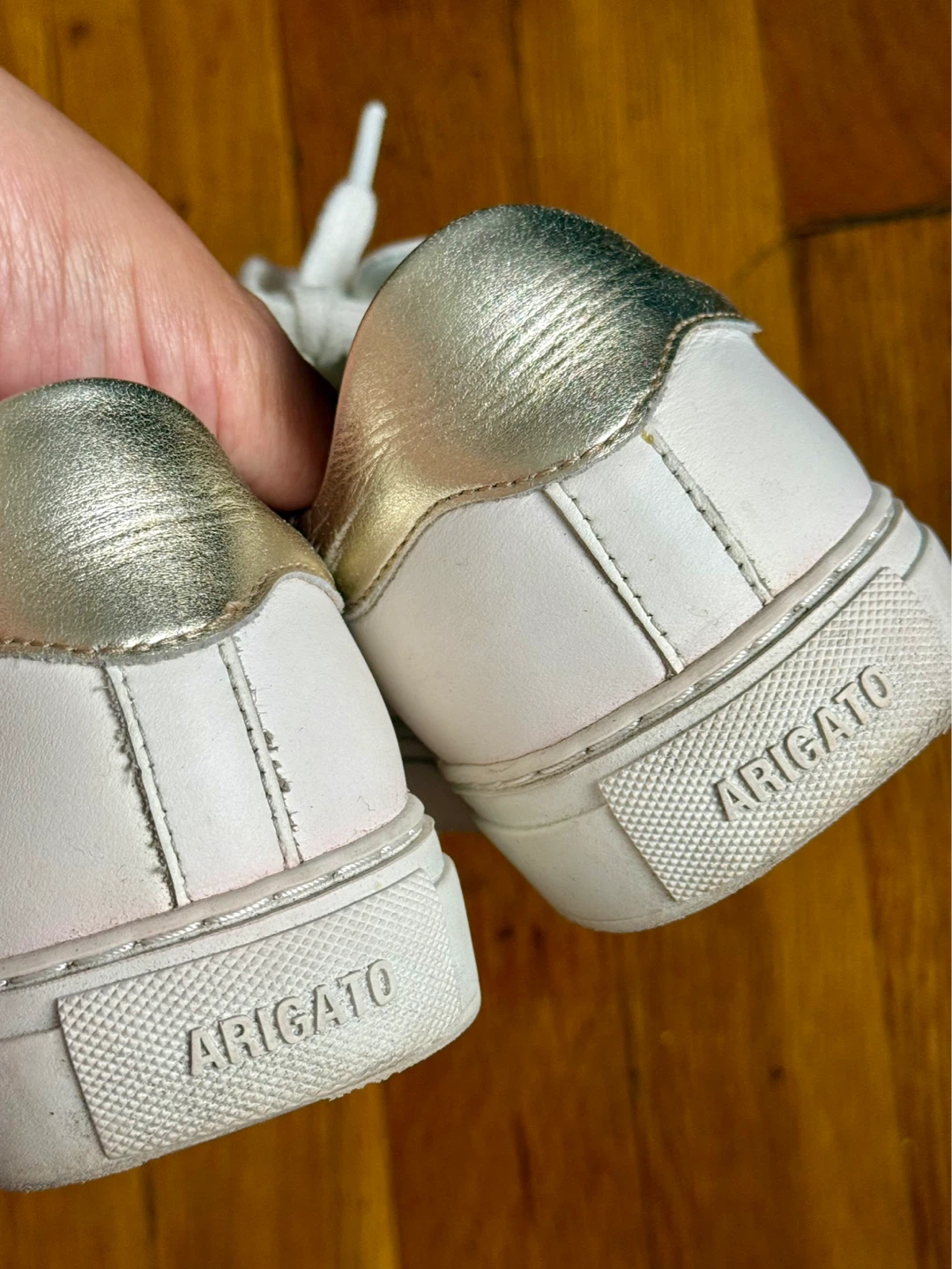 White Axel Arigato Sneakers with Gold Detail - photo 4