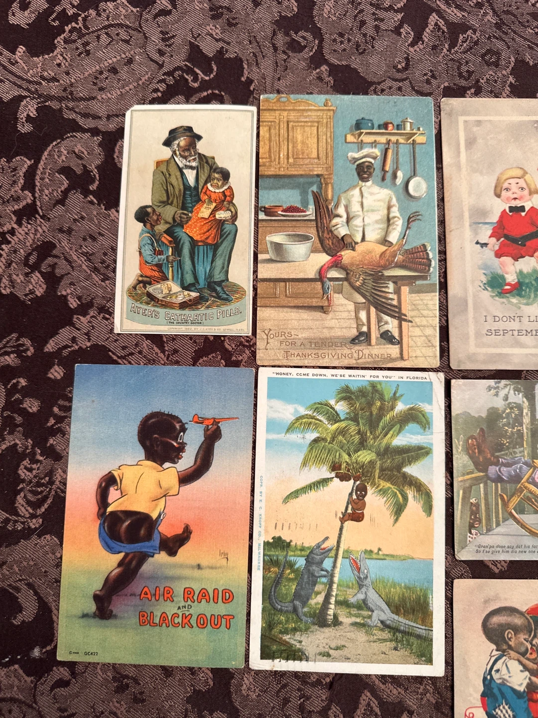 11 Black Americana Vintage Postcard Collection - photo 2