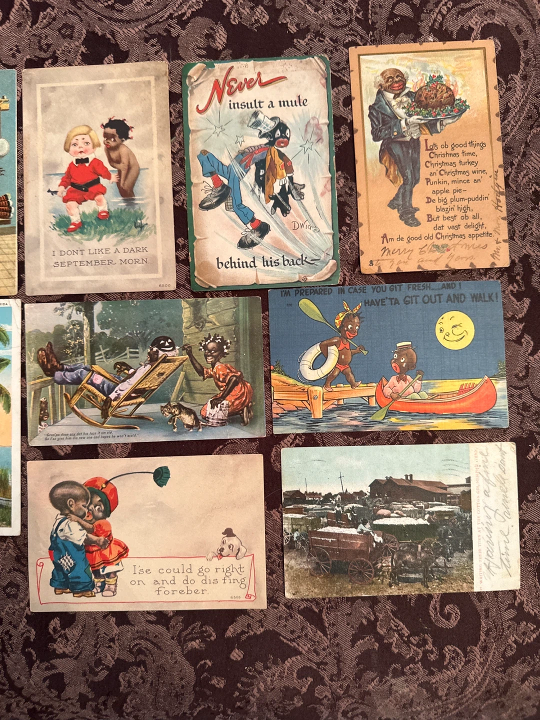11 Black Americana Vintage Postcard Collection - photo 3