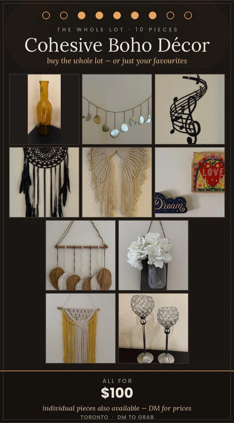 Cohesive Boho article sale- move out sale