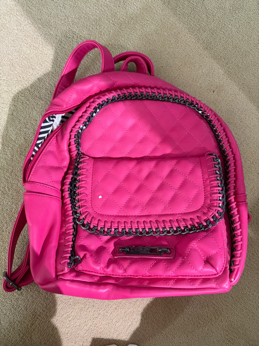 Versace Jeans Couture Quilted Pink Backpack