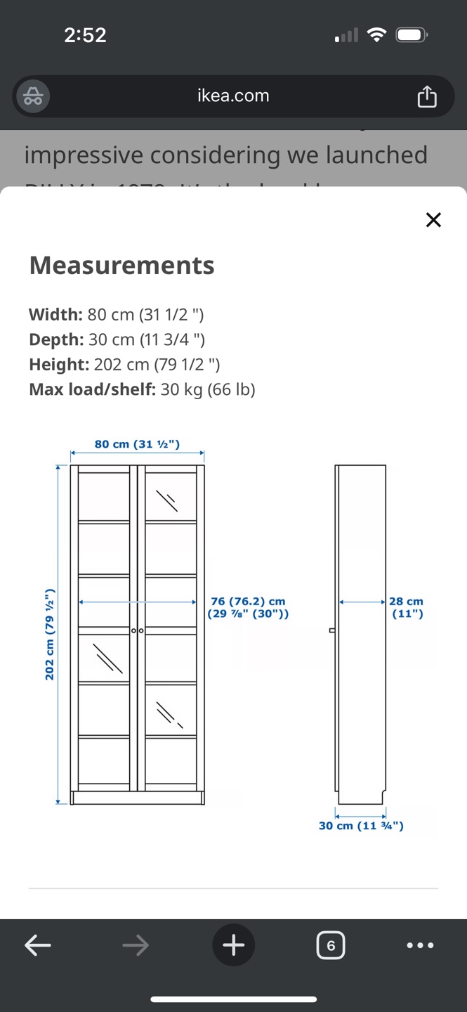 IKEA Billy/Oxberg bookcase with glass doors - photo 5