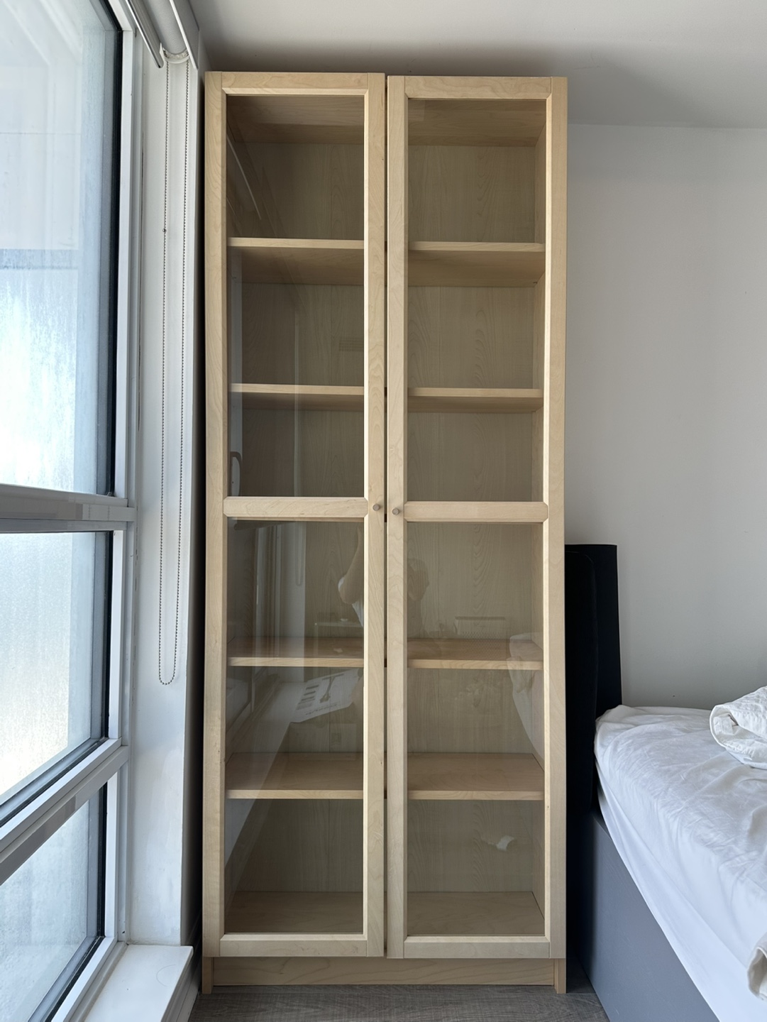 IKEA Billy/Oxberg bookcase with glass doors