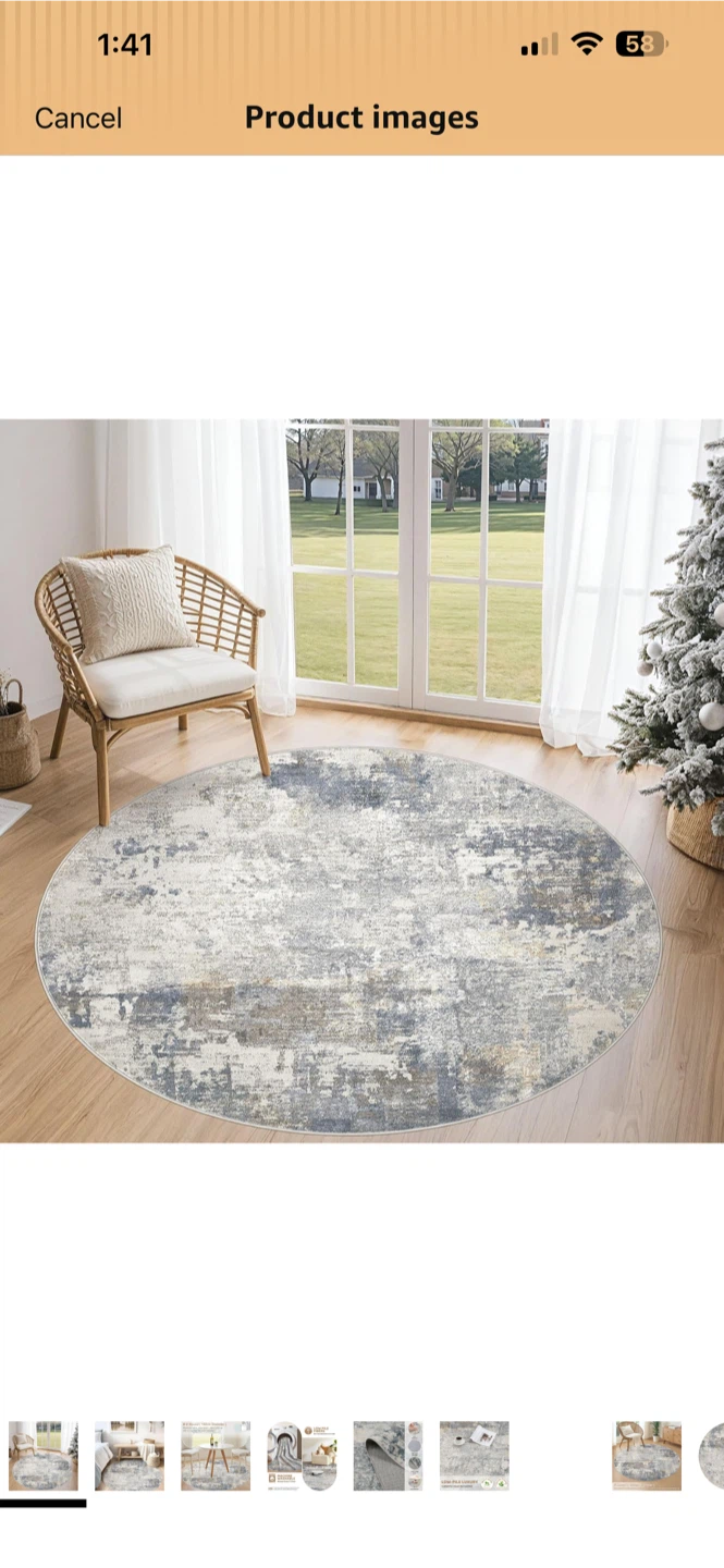 BNIB SEALED - UERMEI 5' Round Area Rug - photo 3
