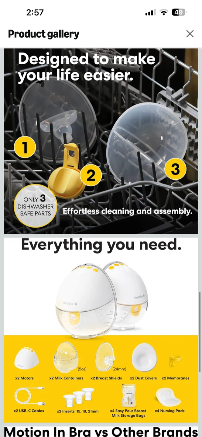 NEW ! Medela Motion InBra Wearable Electric Breast Pump - photo 5