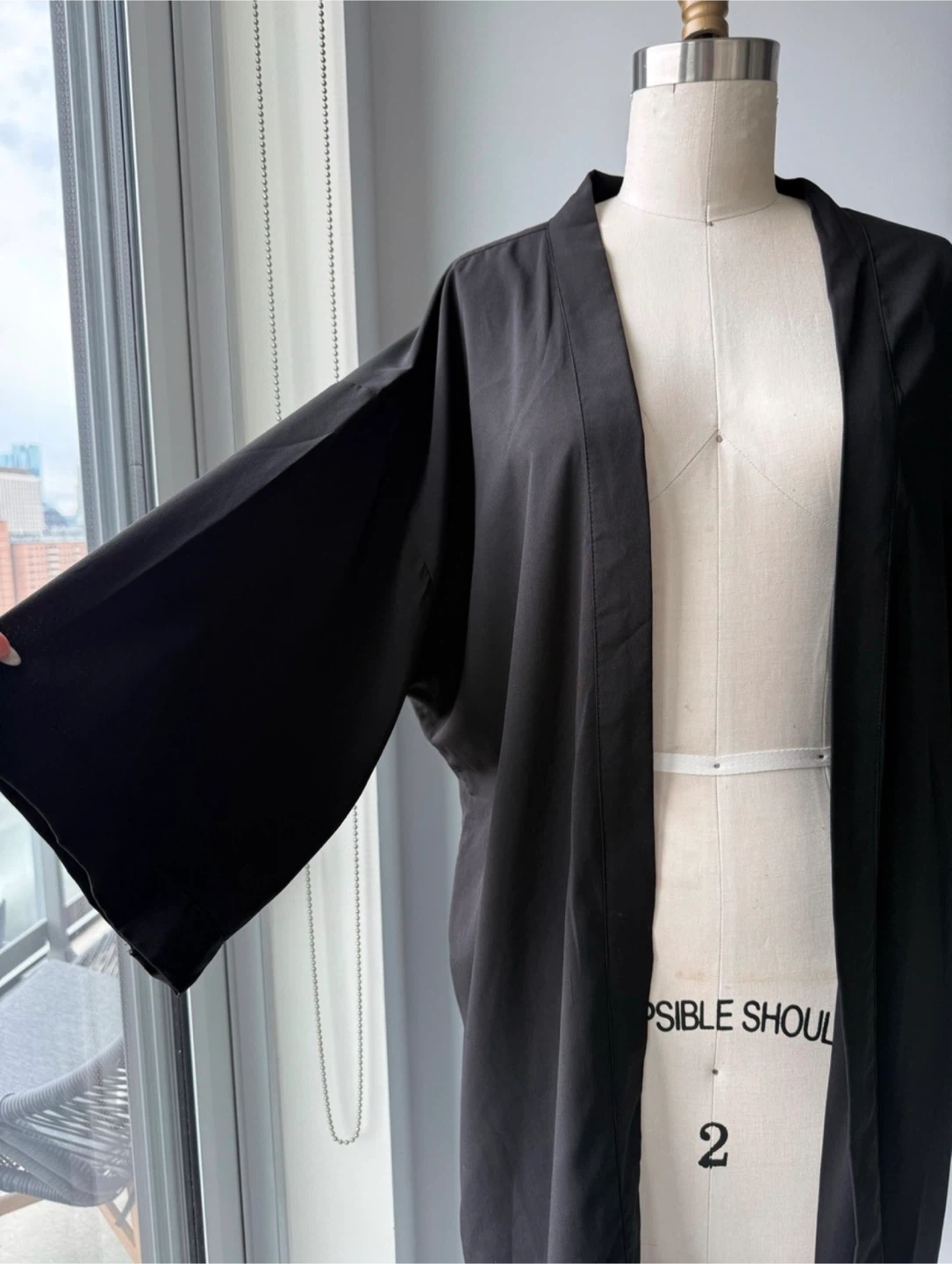 JACQUELINE de YONG Black Kimono Jacket size small - photo 2