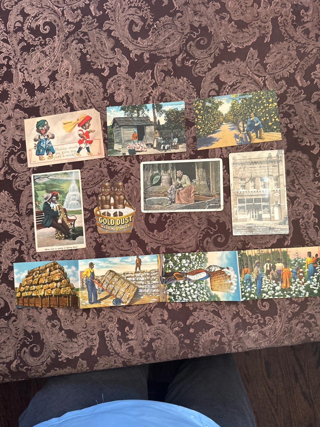 7 Black Americana Antique Postcard and 1 folder postcard Lot - photo 2