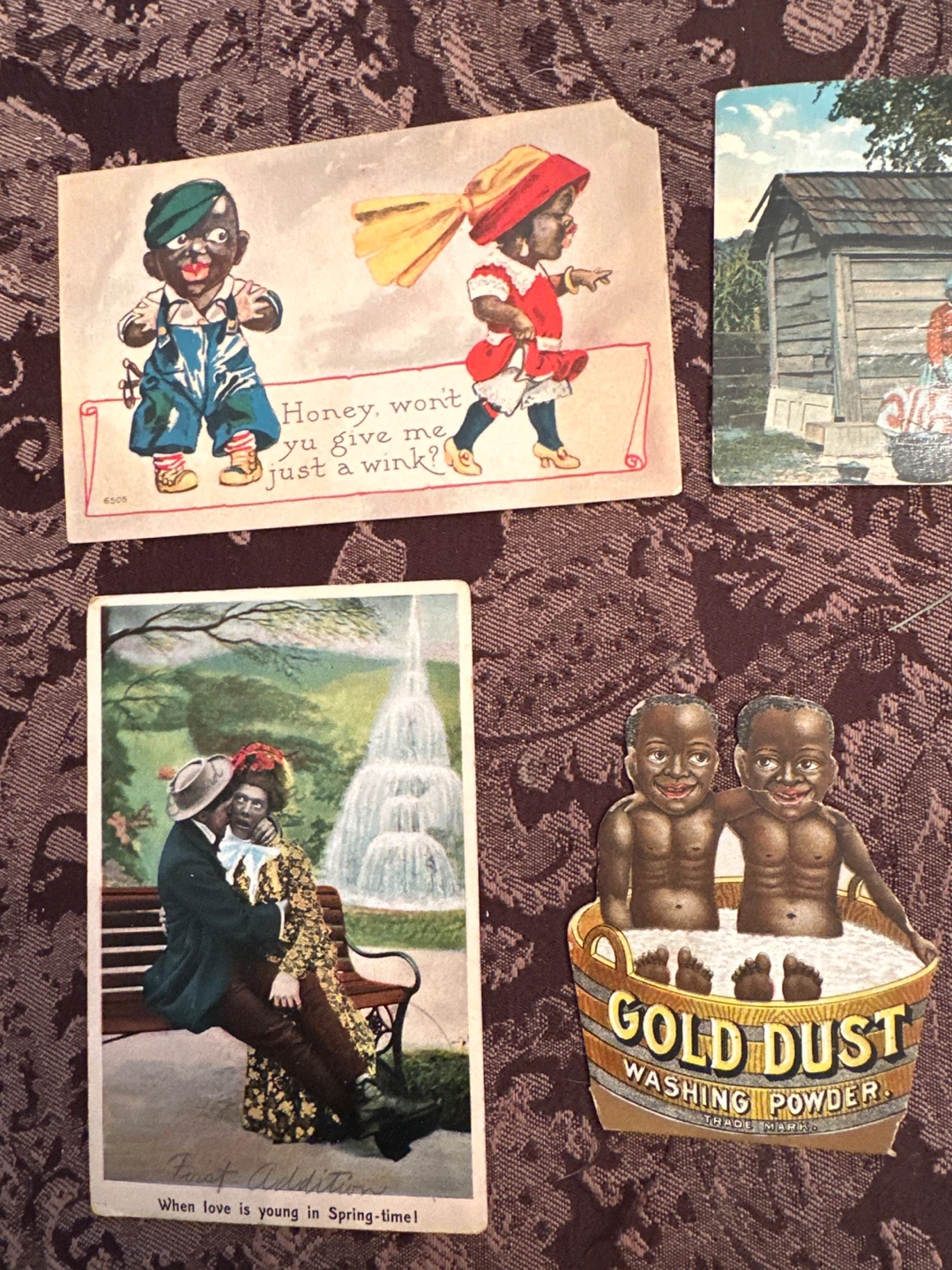 7 Black Americana Antique Postcard and 1 folder postcard Lot - photo 3