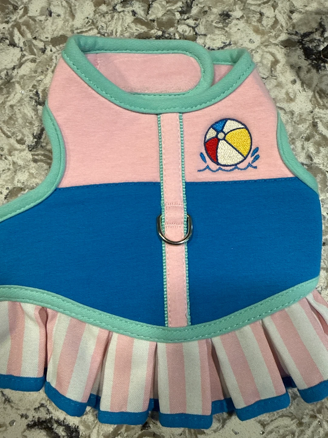 ED Dog Harness Vest with Beach Ball Design - Small