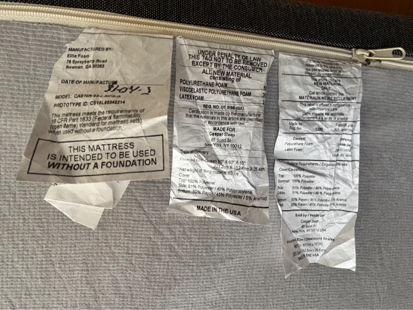 Casper Mattress - Queen Size - photo 4