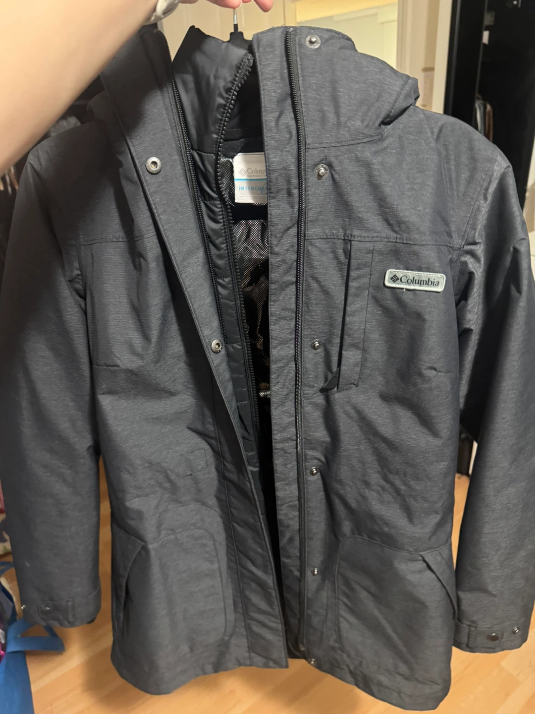 Columbia Black Hooded Insulated Jacket - photo 2