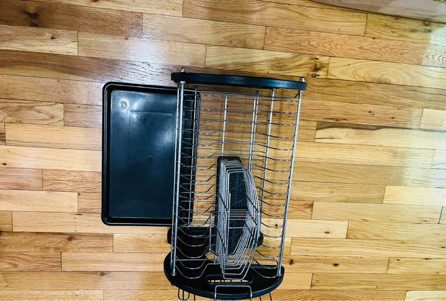 Black Dish Rack with Drip Tray - photo 2