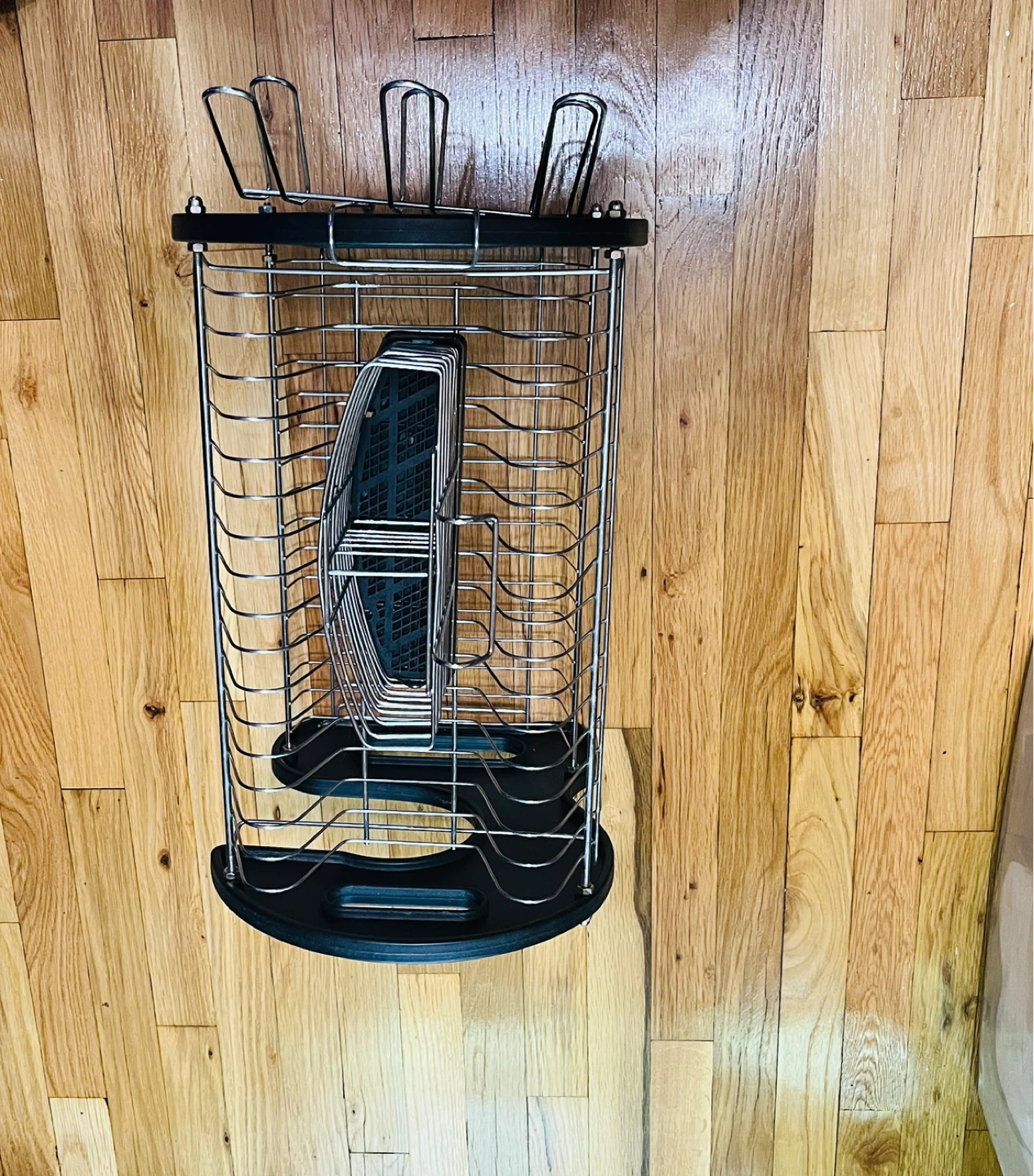 Black Dish Rack with Drip Tray - photo 3