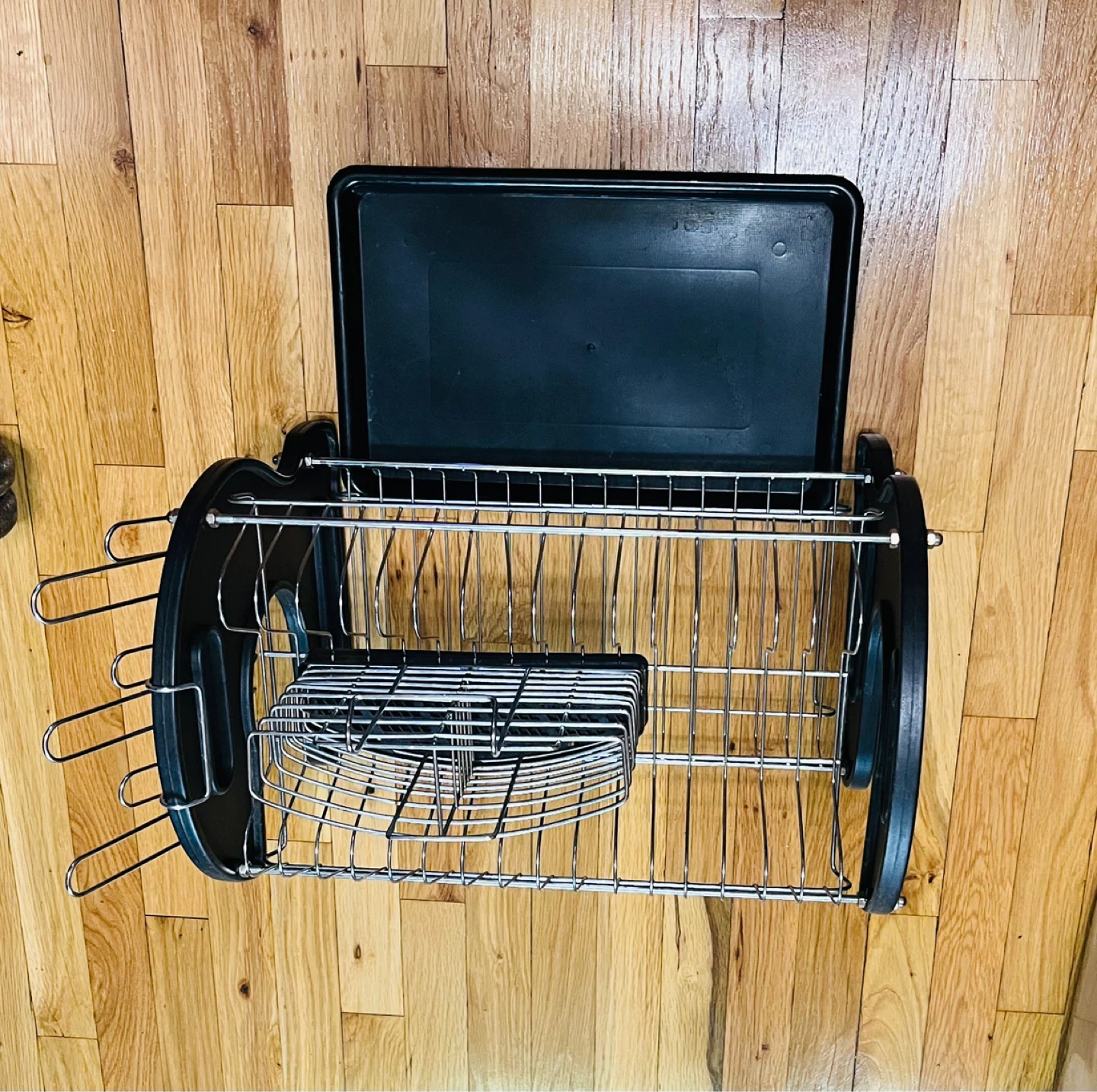 Black Dish Rack with Drip Tray