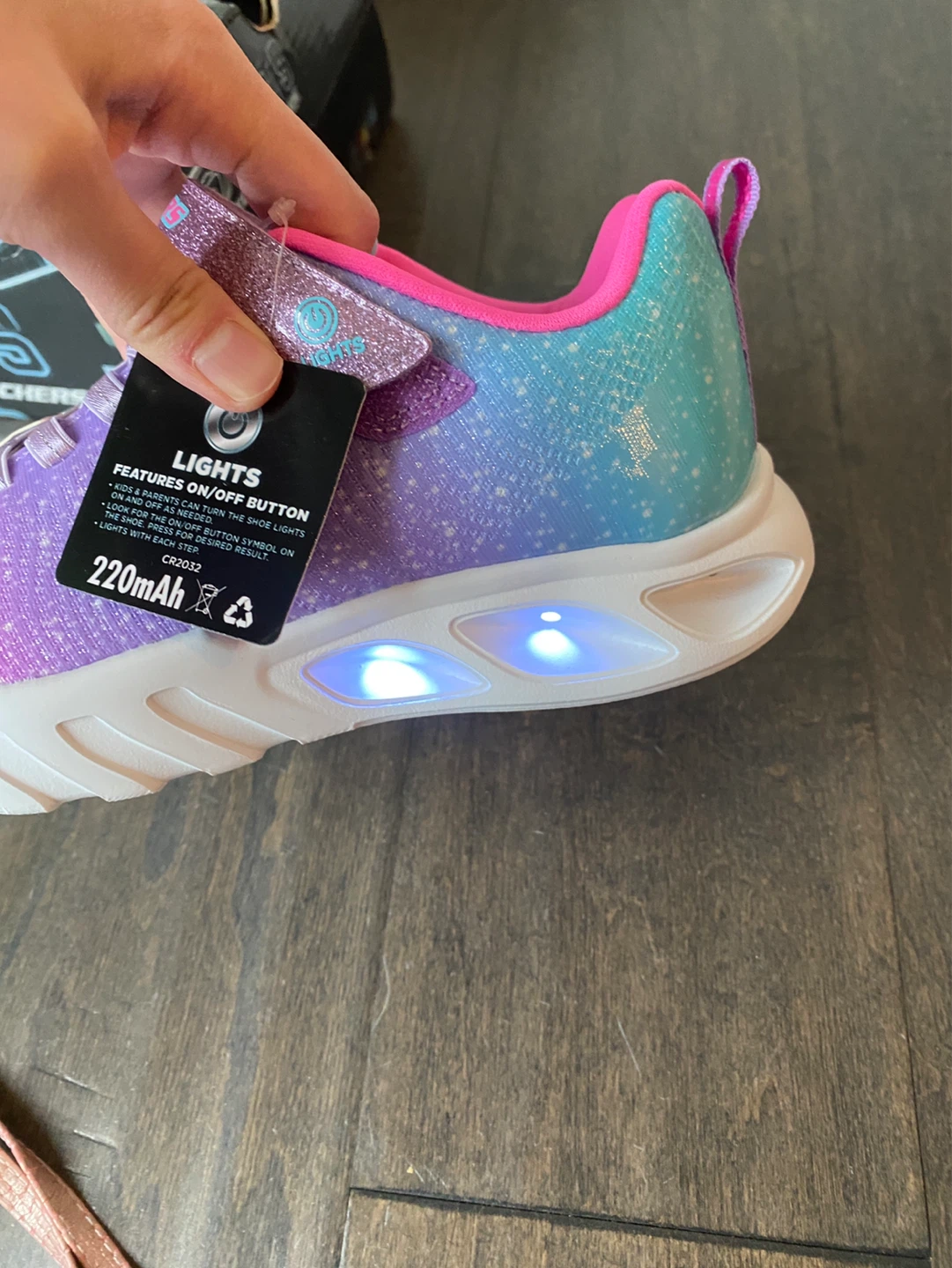 SKECHERS S-Lights Light-Up Sneakers Ombre Girls Size 2 NIB - photo 5