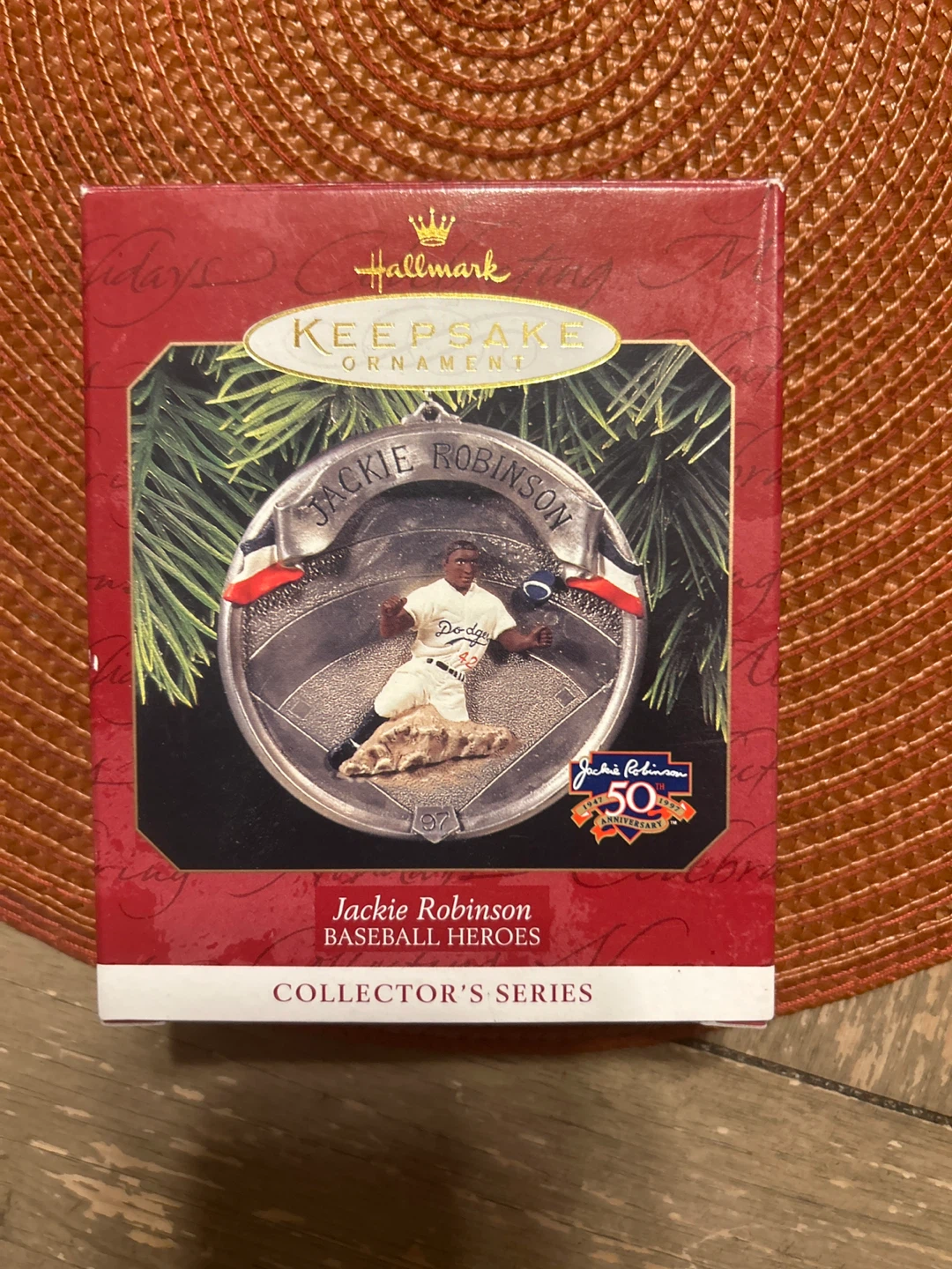 Hallmark Keepsake Jackie Robinson Baseball Heroes Ornament