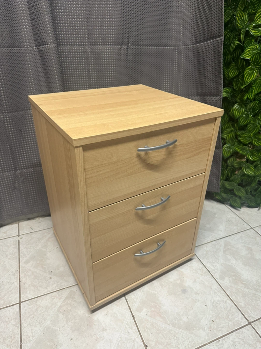 Light‑Wood 3‑Drawer Cabinet — Ready to Use