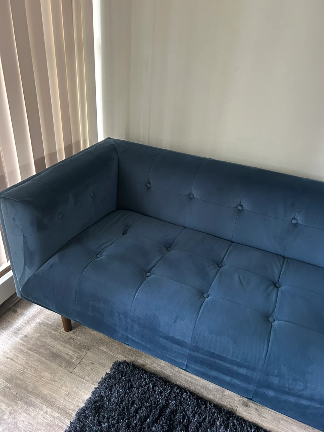 Structube Loretta Mid-Century Modern Velvet 3-Seater Sofa - photo 2