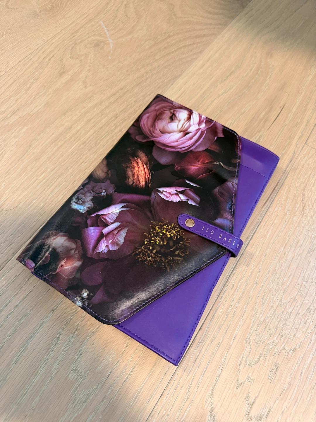 Ted Baker Purple Floral Document Holder