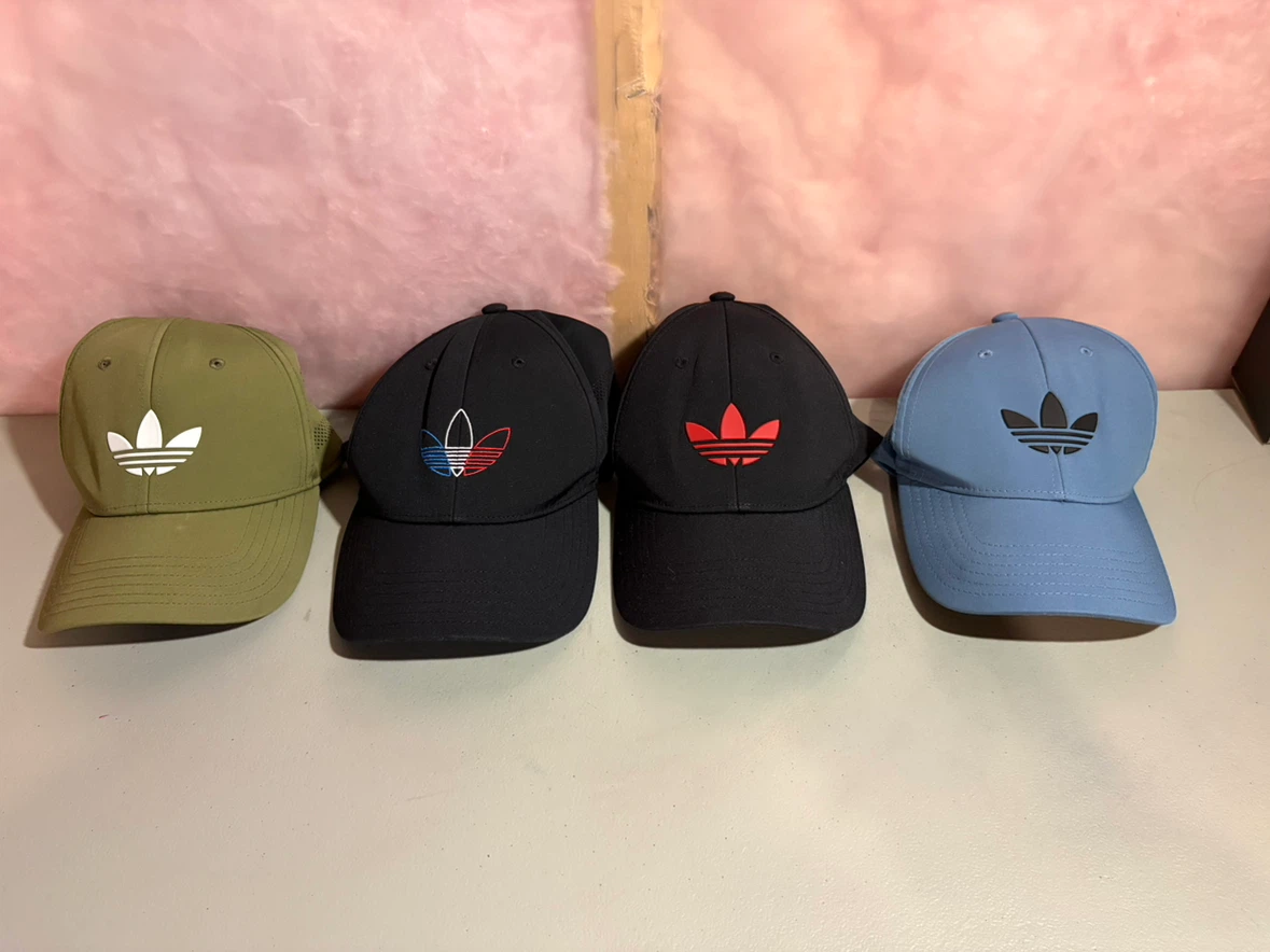 Adidas Hats Bundle - Green, Black, Blue