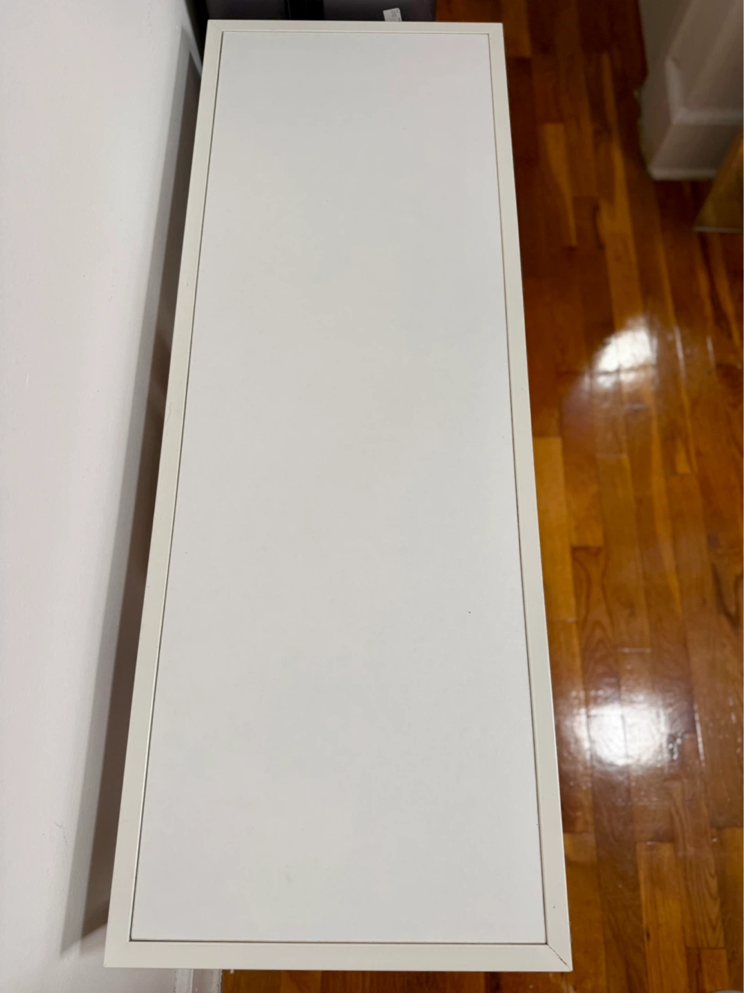 IKEA White TV Stand with Glass Shelves - photo 3