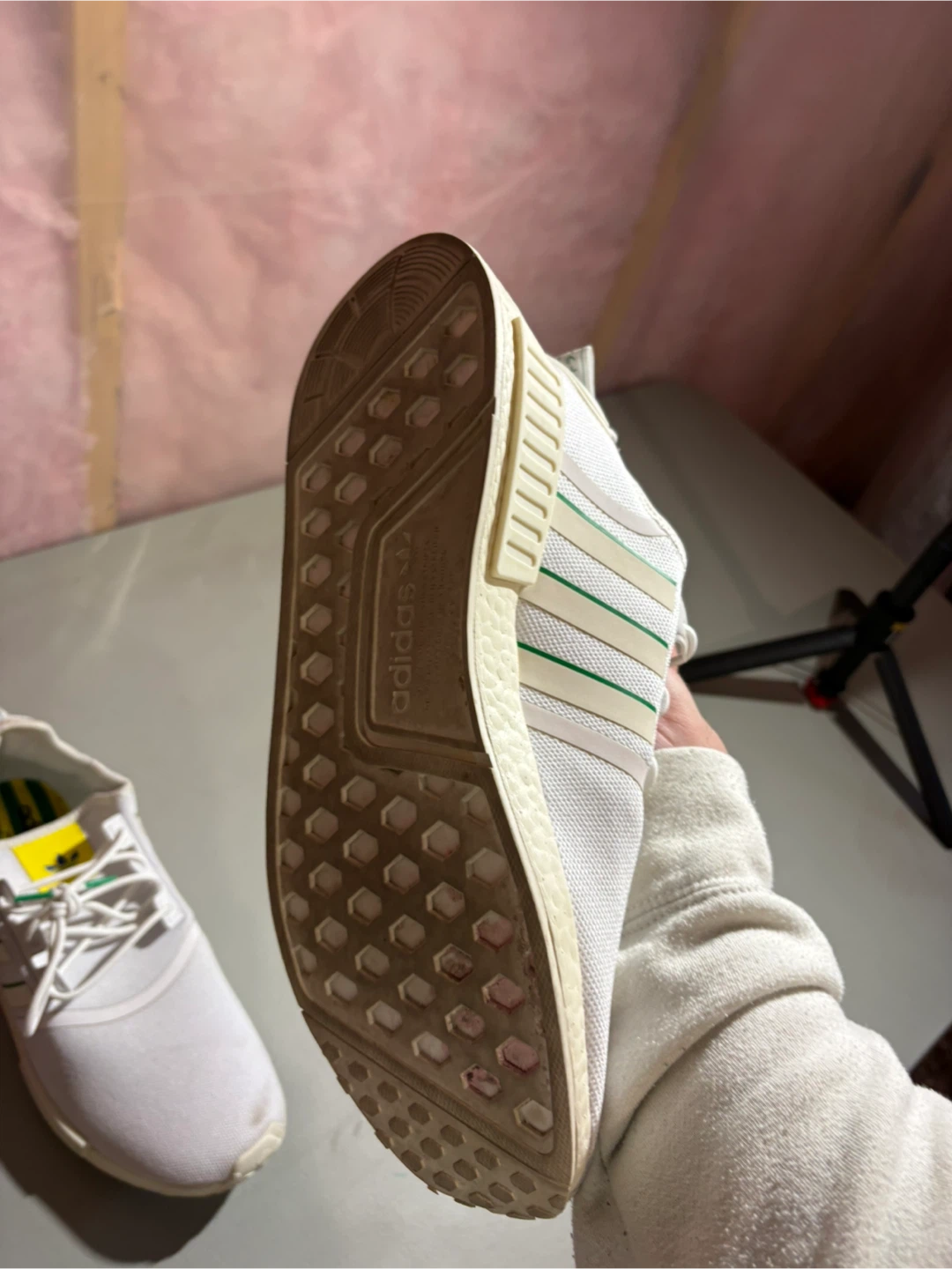 Adidas NMD R1 White Green Stripes - photo 3