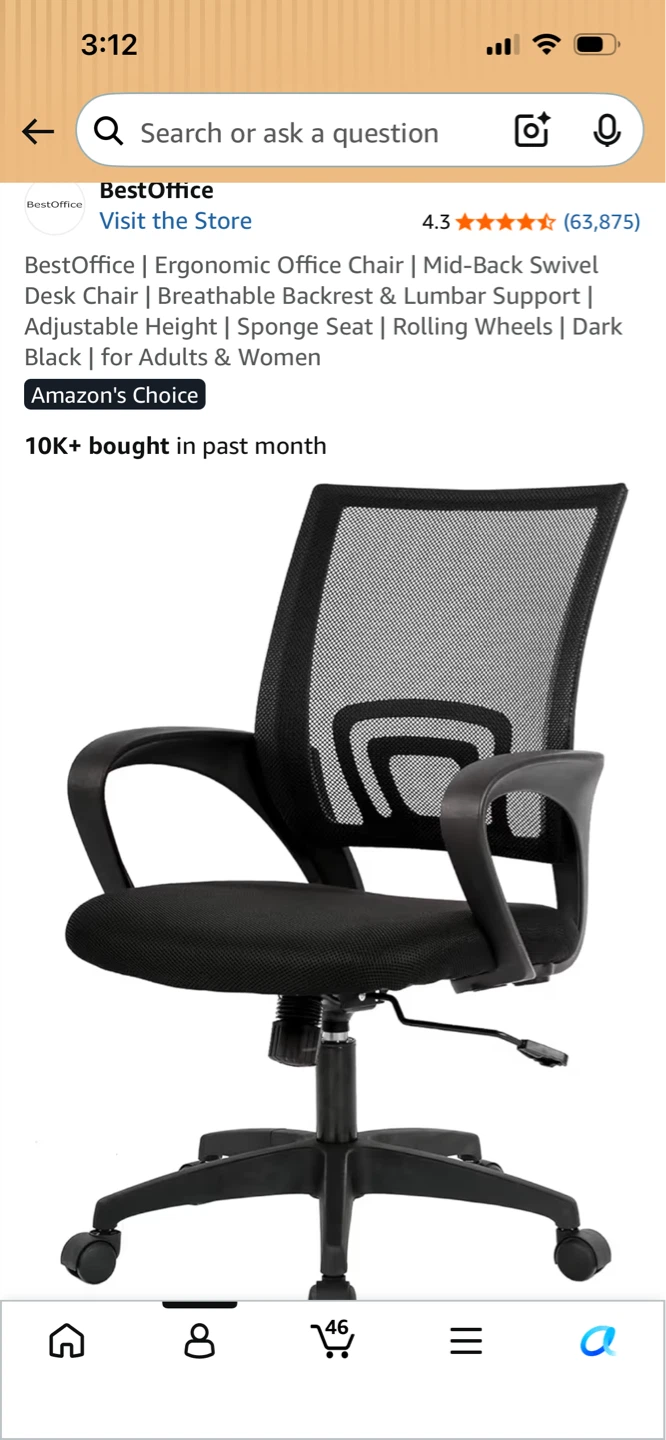 BestOffice Ergonomic Mesh Office Chair