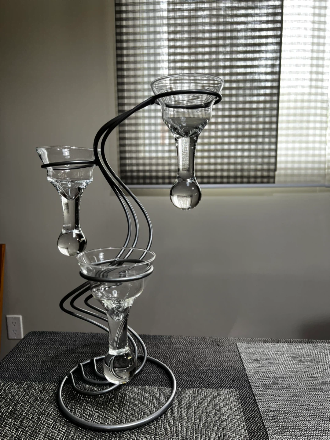 Candle Holder with 3 Glass Holders - photo 2