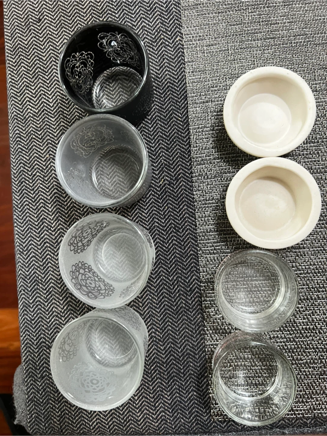 Set of 8 Glass & Ceramic Tealight Holders - photo 2