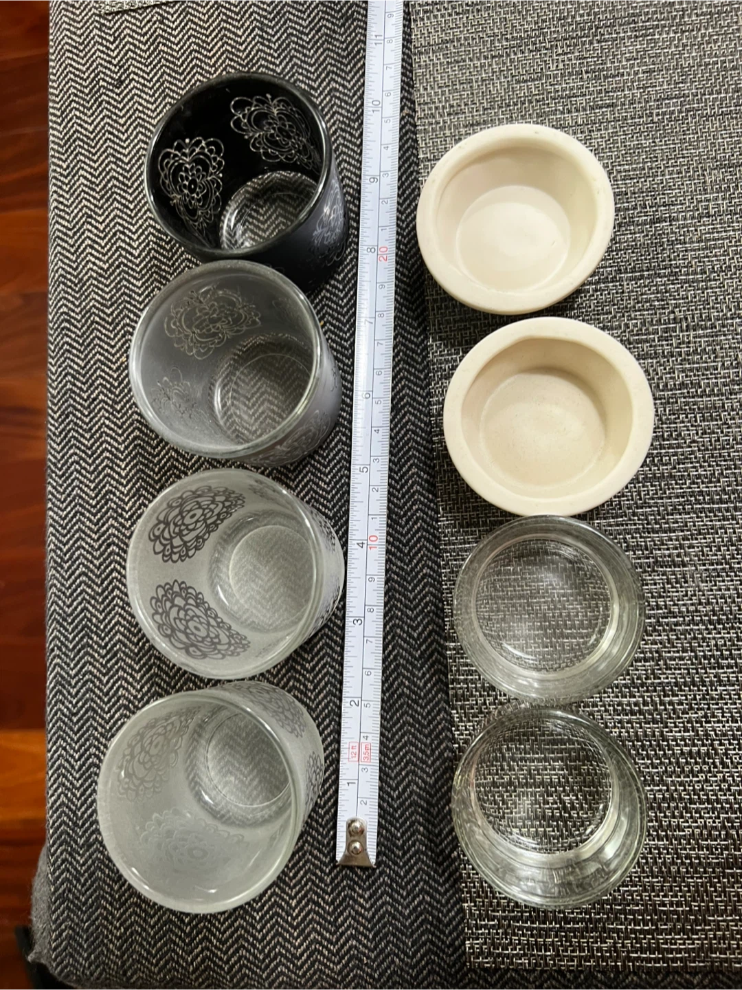 Set of 8 Glass & Ceramic Tealight Holders - photo 3