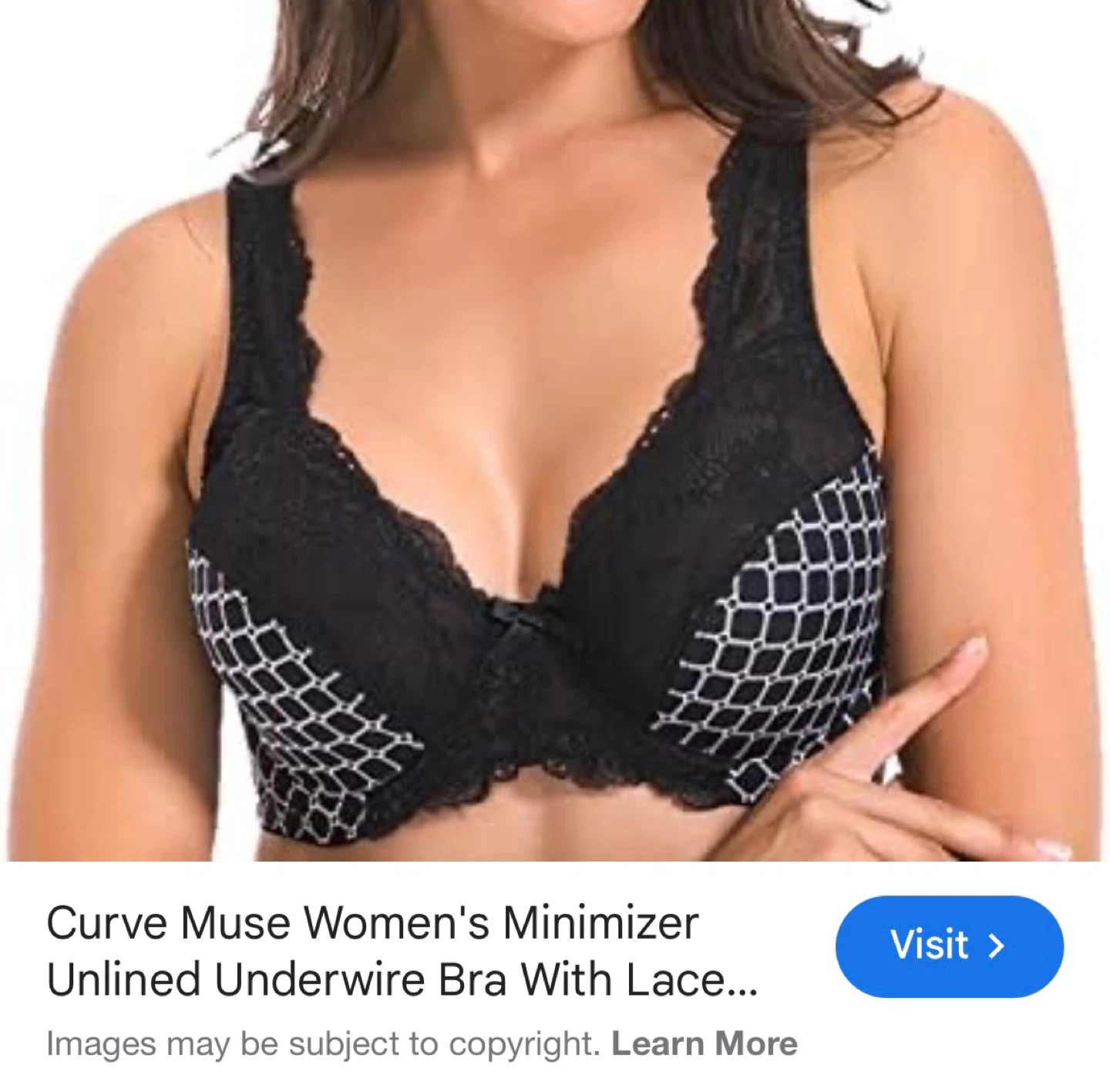 Curve Muse Black Minimizer Bra - photo 4