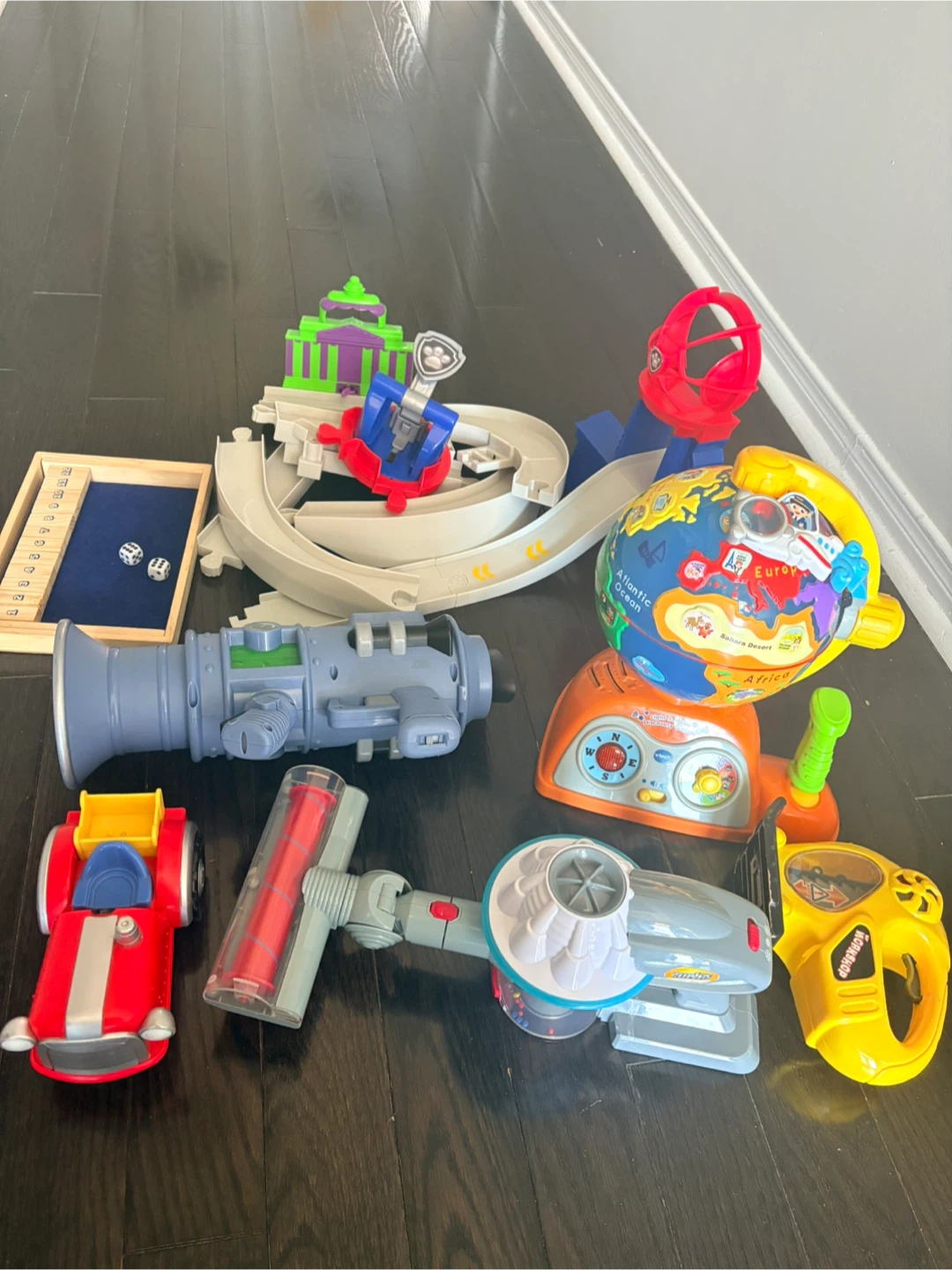 Assorted Paw Patrol and other kids' toys