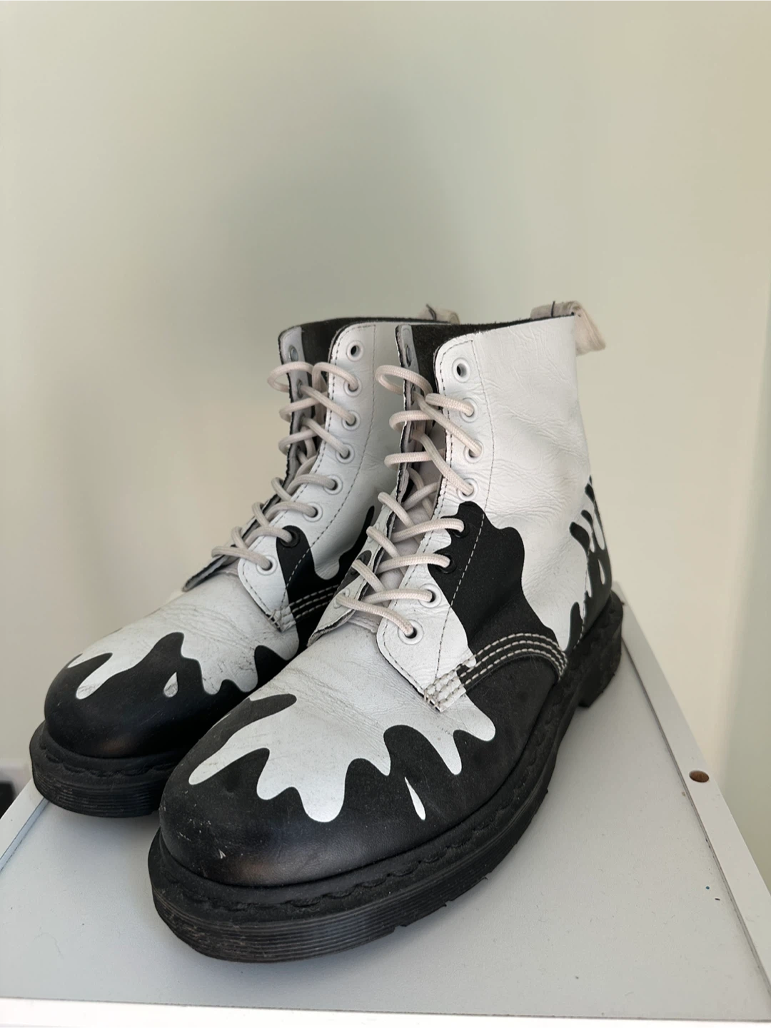 Dr. Martens Pascal Black & White Drip Boots - photo 3