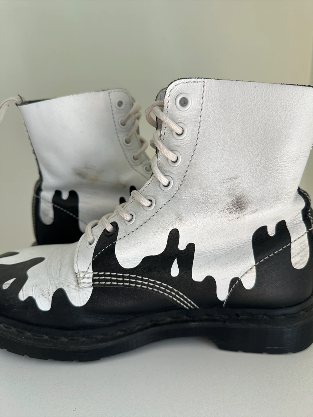 Dr. Martens Pascal Black & White Drip Boots - photo 5