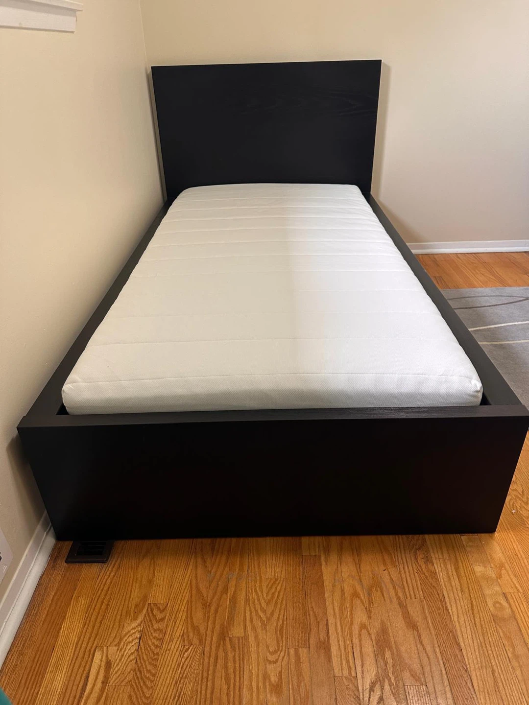 IKEA MALM twin bed with storage + mattress - photo 2