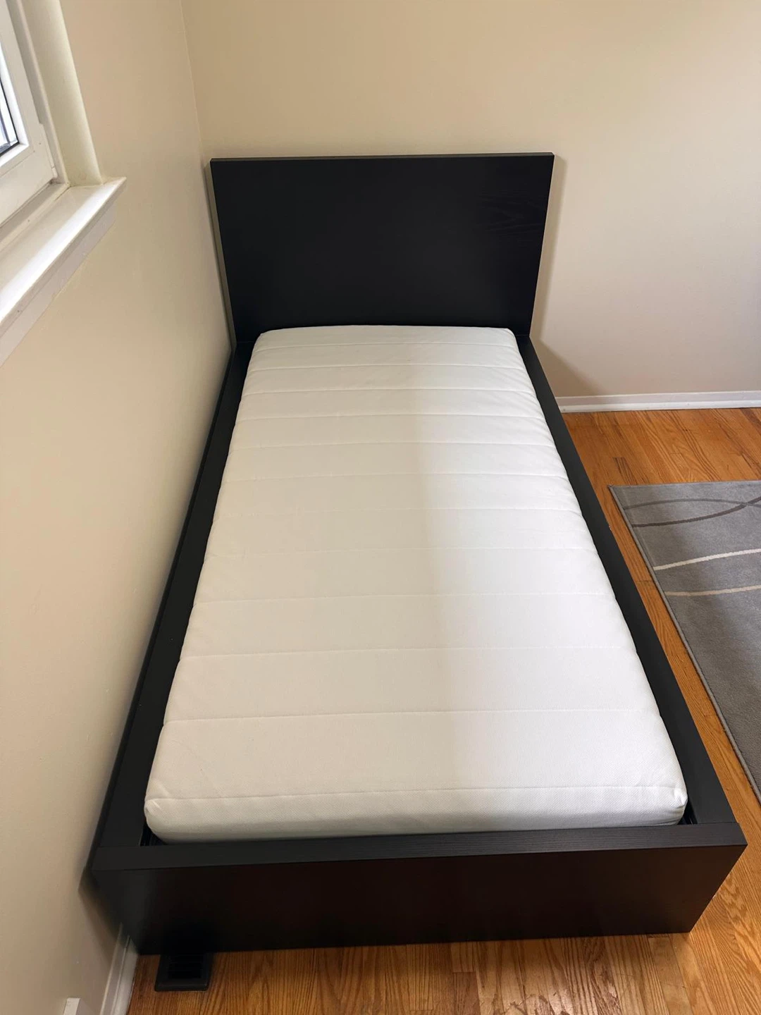 IKEA MALM twin bed with storage + mattress - photo 4