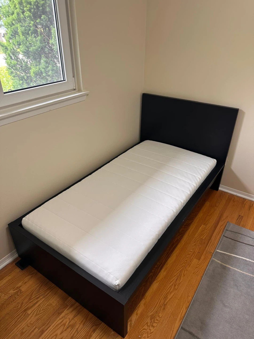 IKEA MALM twin bed with storage + mattress - photo 3