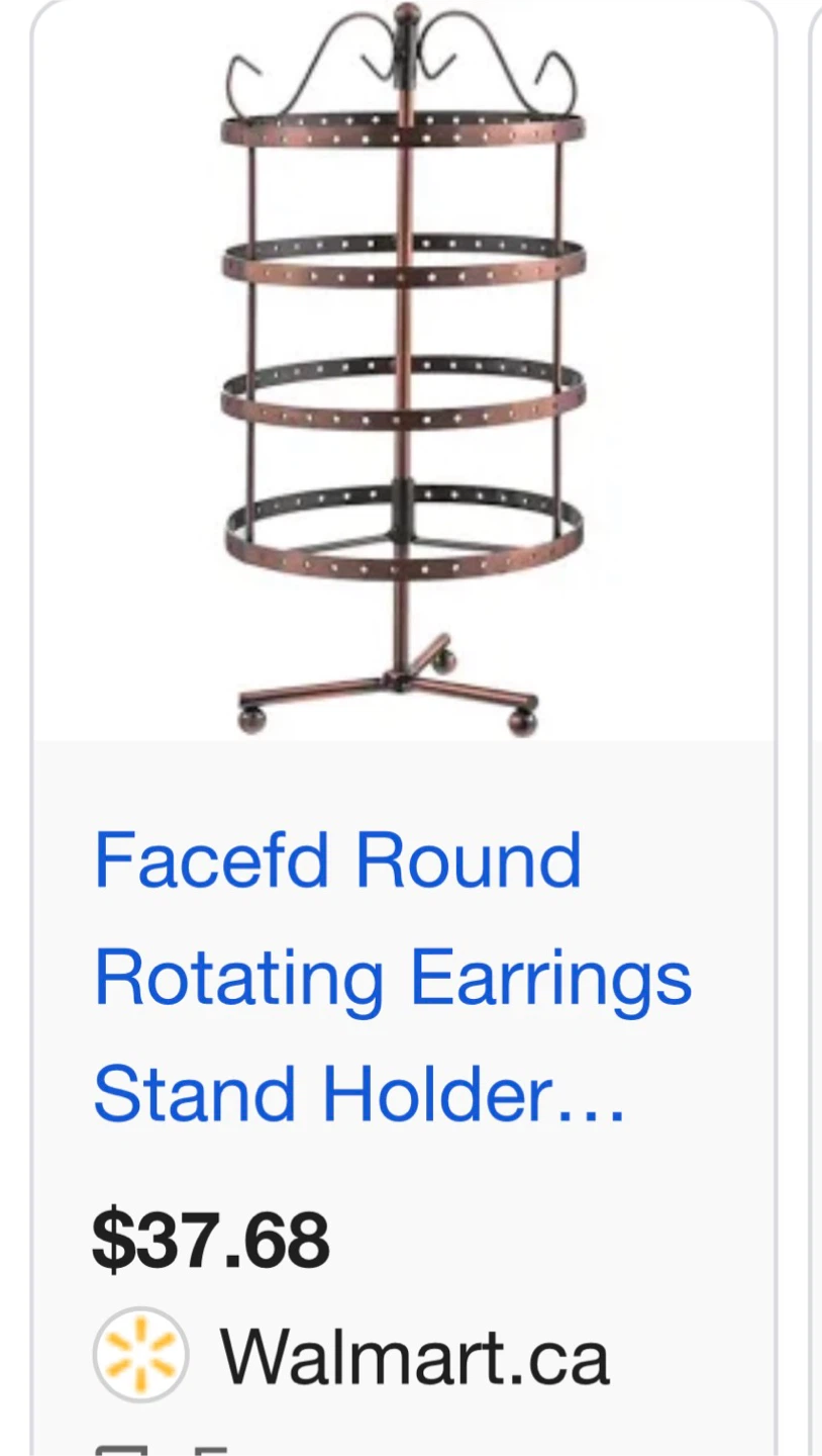 Facefd Round Rotating Earrings Stand Holder - photo 4