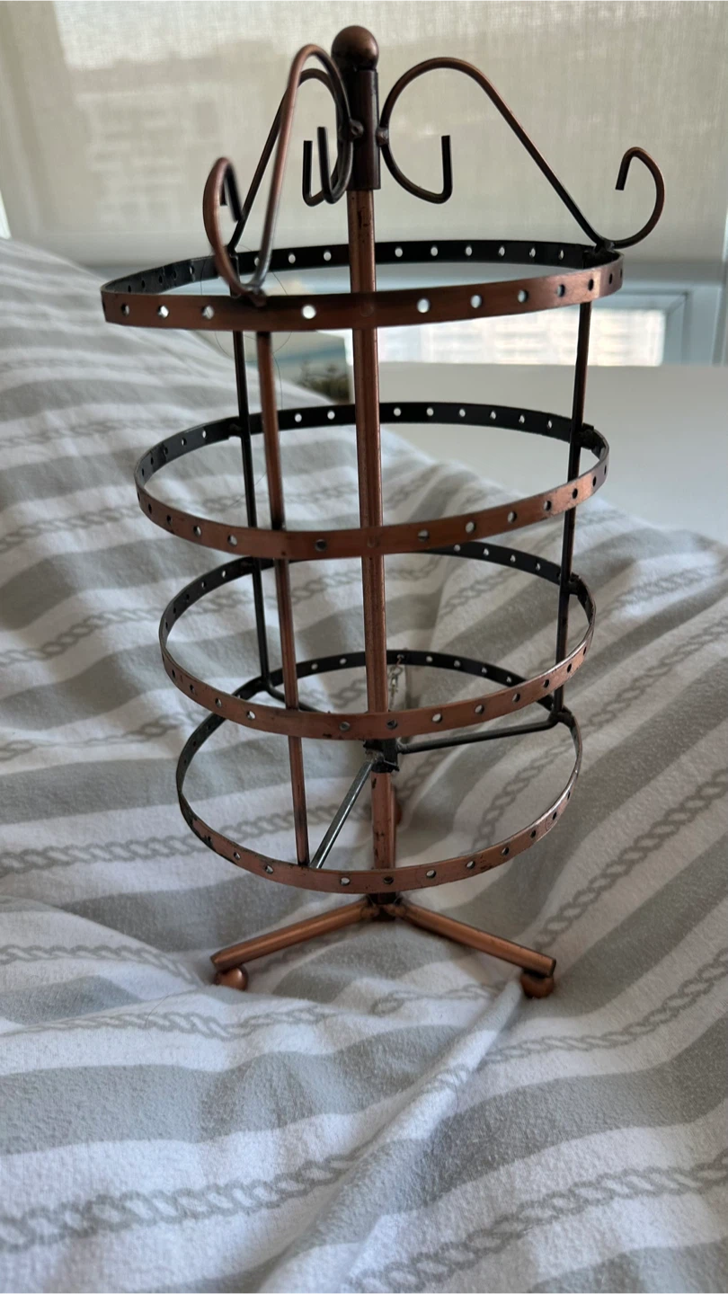 Facefd Round Rotating Earrings Stand Holder