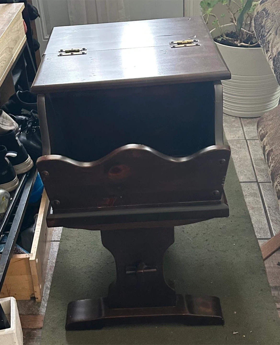 Wooden Magazine Rack with Storage - photo 2