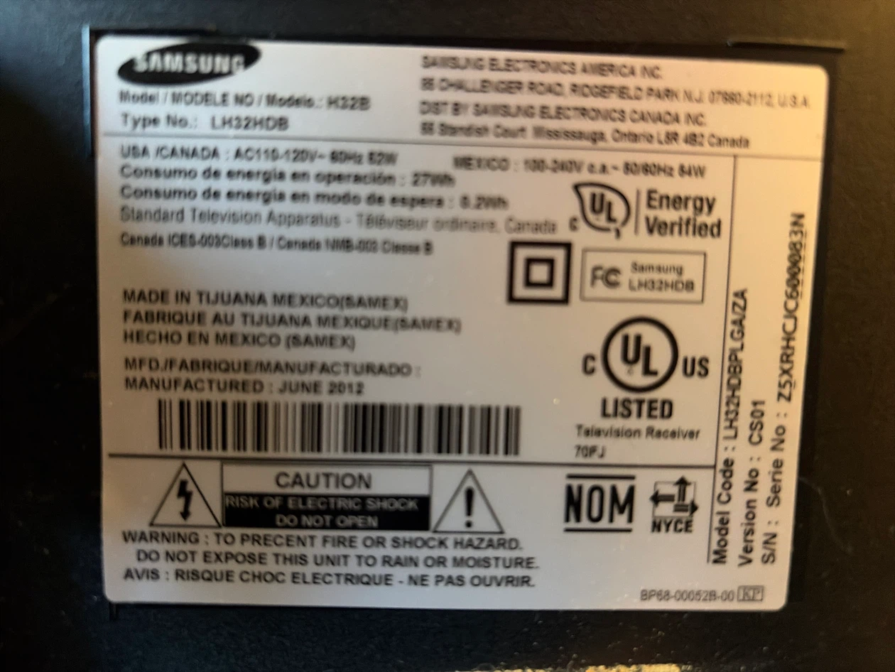 Samsung 32" LH32HDB Television - photo 3