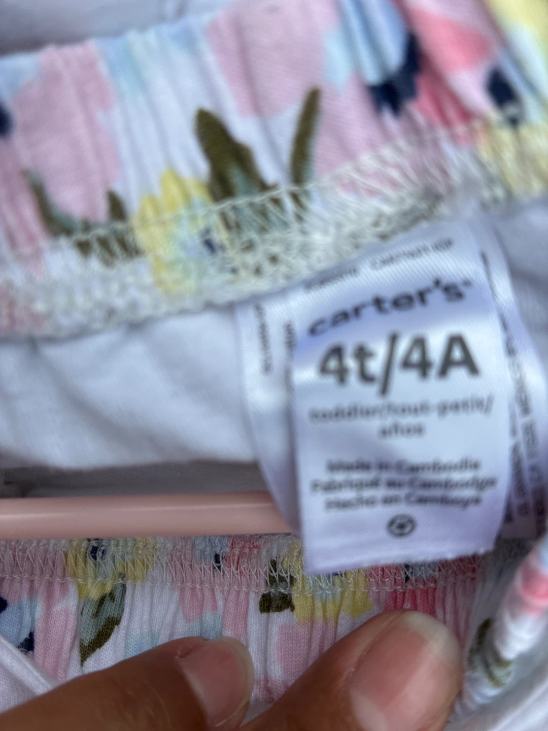 Carter's White Floral T-Shirt - Size 4T - photo 4