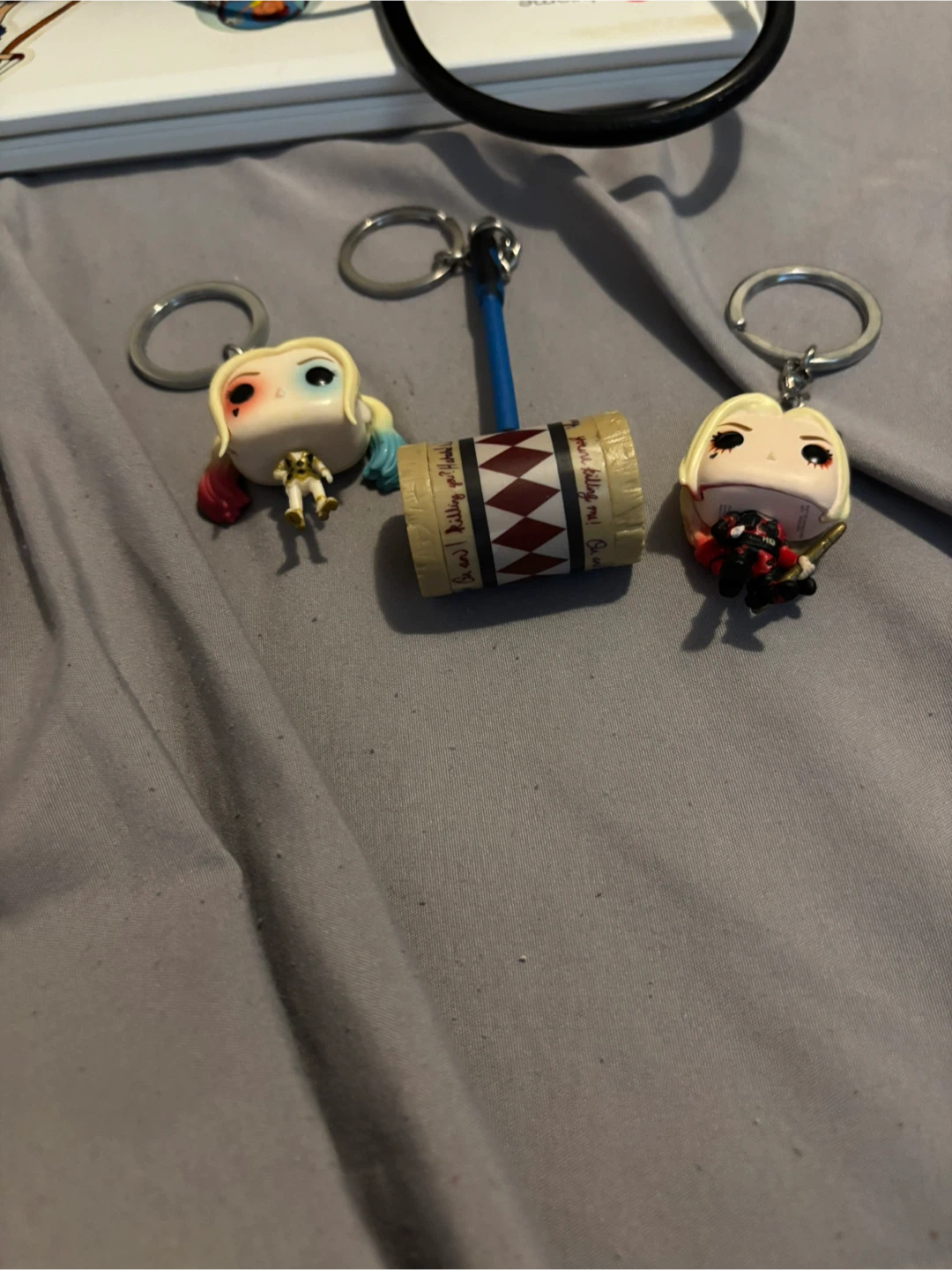 Harley Quinn Funko Pop Keychain Set